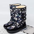 thumbnail image 3 of Flywake Winter Men's Snow Boots Platform Thick Plush Waterproof Motorcycle Boots Warm Mid-Calf Shoes, 3 of 6