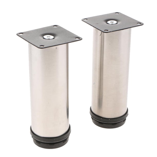 1 par de patas de acero inoxidable para mueble de sofá o armario, de 5 a 35 cm de altura. 15cm