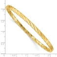thumbnail image 3 of 10K 4mm Textured Twist Slip-on Bangle, 3 of 4