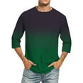 thumbnail image 3 of Hot6sl Économies d'Été Liquidation Blouses & Chemises à Manches Courtes Col Rond, Hommes Imprimé Col Rond Mode Décontractée Blouses à Manches Courtes Col Rond Chemises, Hommes BlouseVert, m, 3 of 5