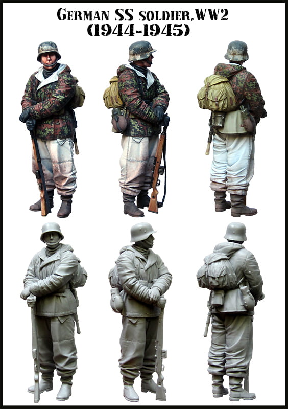 1/35 Scale Resin Figures Model Kit Female German Soldier Unpainted Unassambled