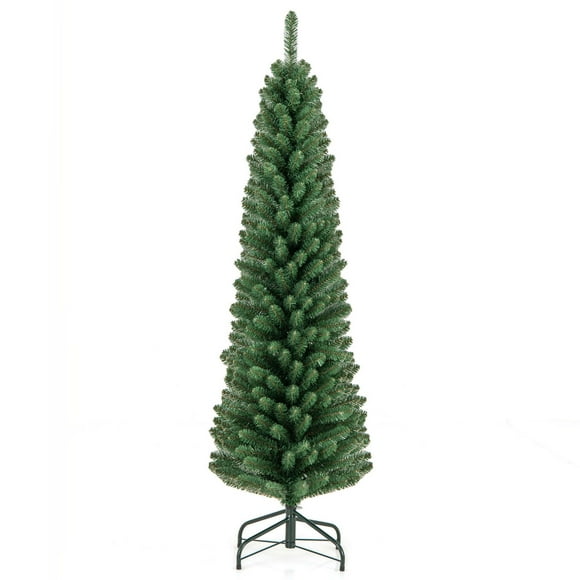 Árbol de Navidad artificial forma de lápiz 150 cm 295 puntas de ramas Costway