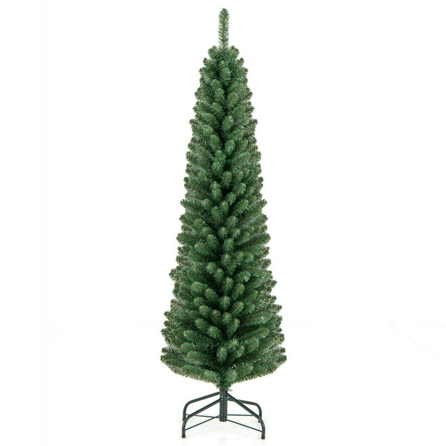 Árbol de Navidad artificial forma de lápiz 150 cm 295 puntas de ramas Costway
