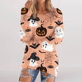 thumbnail image 2 of Bovemsi Womens Sweaters Ladies' Fashionable Casual Printed Pullover With Pockets Plush Capless Sweater Halloween Sweater, 2 of 5