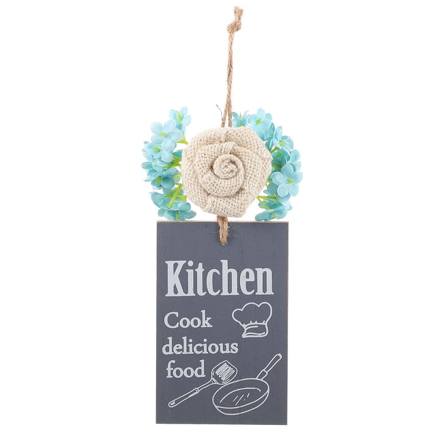 GOOHOCHY Muestra de cocina Decoración de pared Hogar Colgando de madera Rústico Sign Decoración de cocina rústica