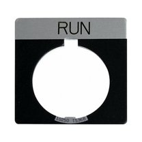 Eaton Legend Plate,Square,Run,Black 10250TS31