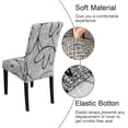 thumbnail image 4 of Pattern Chair Covers for Dining Room Set of 4, High Stretch Removable Washable Parsons Chair Slipcover for Home Party Hotel Wedding Ceremony (4PCS, Lotus Gray), 4 of 6