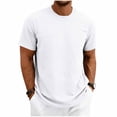 thumbnail image 2 of VgaVtl Men's Tee Shirts Basic Short Sleeve Summer Crew Neck Leisure Retro Loose Clothes for Men Everyday Plain, 2 of 9