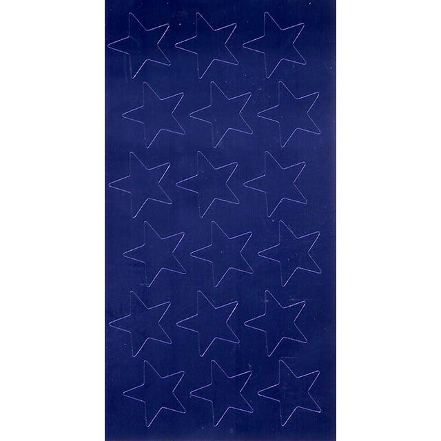 Presto-Stick Foil Star Stickers, 1/2", Blue, 250 Per Pack, 12 Packs