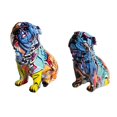 thumbnail image 2 of Estatua de perro, figurita de perro de resina, escultura coleccionable artesanal para estantería de oficina, decoración de armario de escritorio pintada Fernando Estatua sentada, 2 of 8