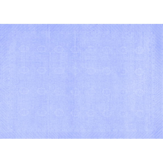 Ahgly Company Machine Washable Indoor Rectangle Abstract Blue Modern Area Rugs, 8' x 12'