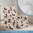 thumbnail image 3 of Kuiaobaty Dachshund Paws Print Recliner Couch Cover Breathable Lazy Boy Chair Cover with Side Pocket Stretch Reclining Sofa Slipcover Washable Reclining Slipcover for Pets, 3 of 8