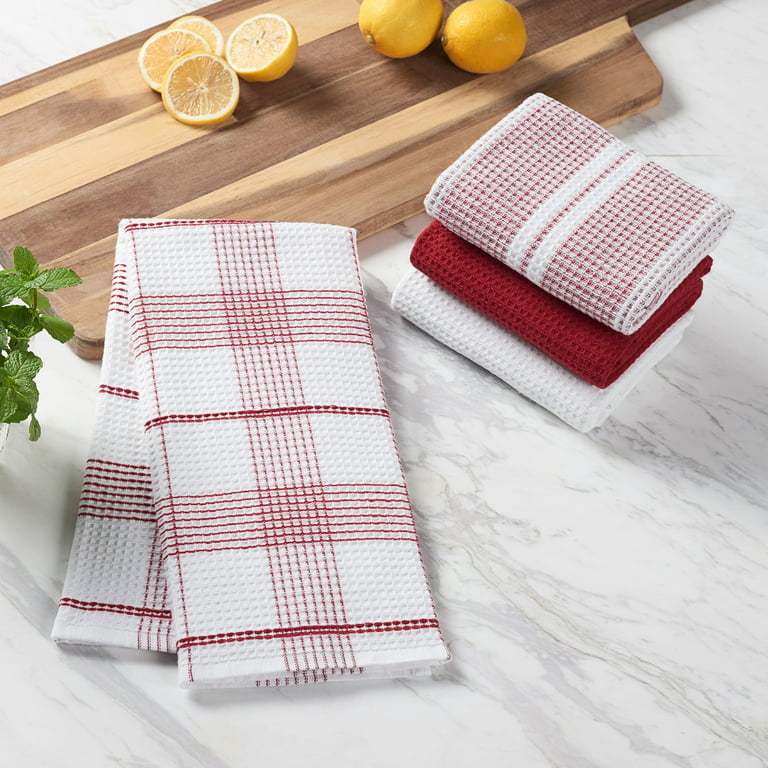 Mia'sDream Microfiber Kitchen Towels, Waffle Weave Dish Towels fo Kitchen,  Fast Drying Kithen Hand Towels Tea Towels, 16inch X 24nch, 3Pack