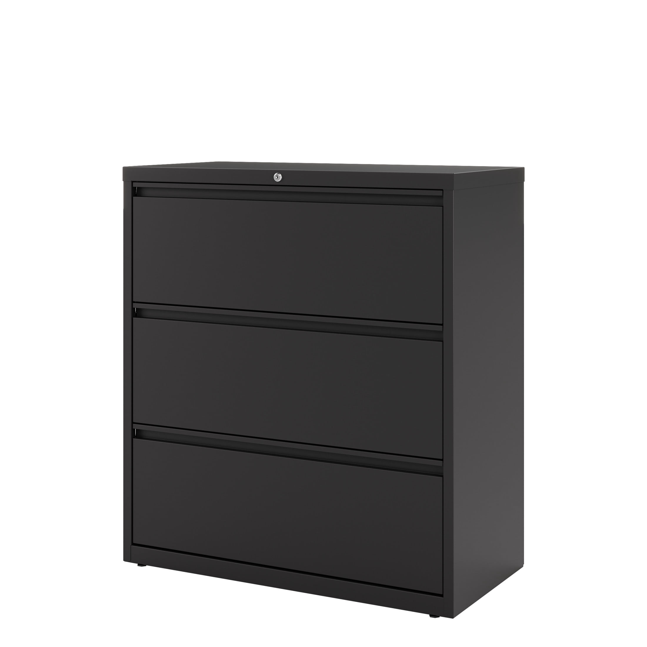 Hirsh 36 Inch Wide 3 Drawer Metal Lateral File Cabinet for Home and Office, Holds Letter, Legal and A4 Hanging Folders, Black
