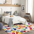 thumbnail image 4 of Handprints And Footprints Large Kids Rug , Washable Colorful Area Rug For Nursery Room, Non-Slip Play Mat Ultra Soft Indoor Carpet For Bedroom Playroom Classroom 3'x5', 4 of 6