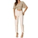 thumbnail image 2 of INSPIRAR CHIC Blusas Cortas de Manga Corta con Cuello en V de Verano con Estampado Floral XL Amarillo Claro, 2 of 6