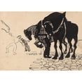 thumbnail image 2 of Umberto Boccioni 24x18 Gold Ornate Framed and Double Matted Museum Art Print Titled - Three Horses Tended by Men (1910), 2 of 4