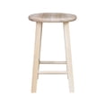 thumbnail image 3 of Taburete IC International Concepts con tapa redonda de madera maciza de 18 pulgadas, 3 of 5