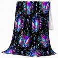 thumbnail image 2 of Enchanted Coral Reef Underwater Scene, Mystical Coastal Landscape Scene, Warm Flannel Blanket for Beach House and Living Room, Beach Lovers Housewarming Gift, Coastal Home Decor, 2 of 9