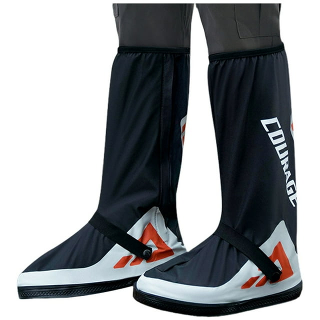 asddcavvf Men's Women's Motorcycle High Cut Rain Boots Outdoor Riding Shoe Covers