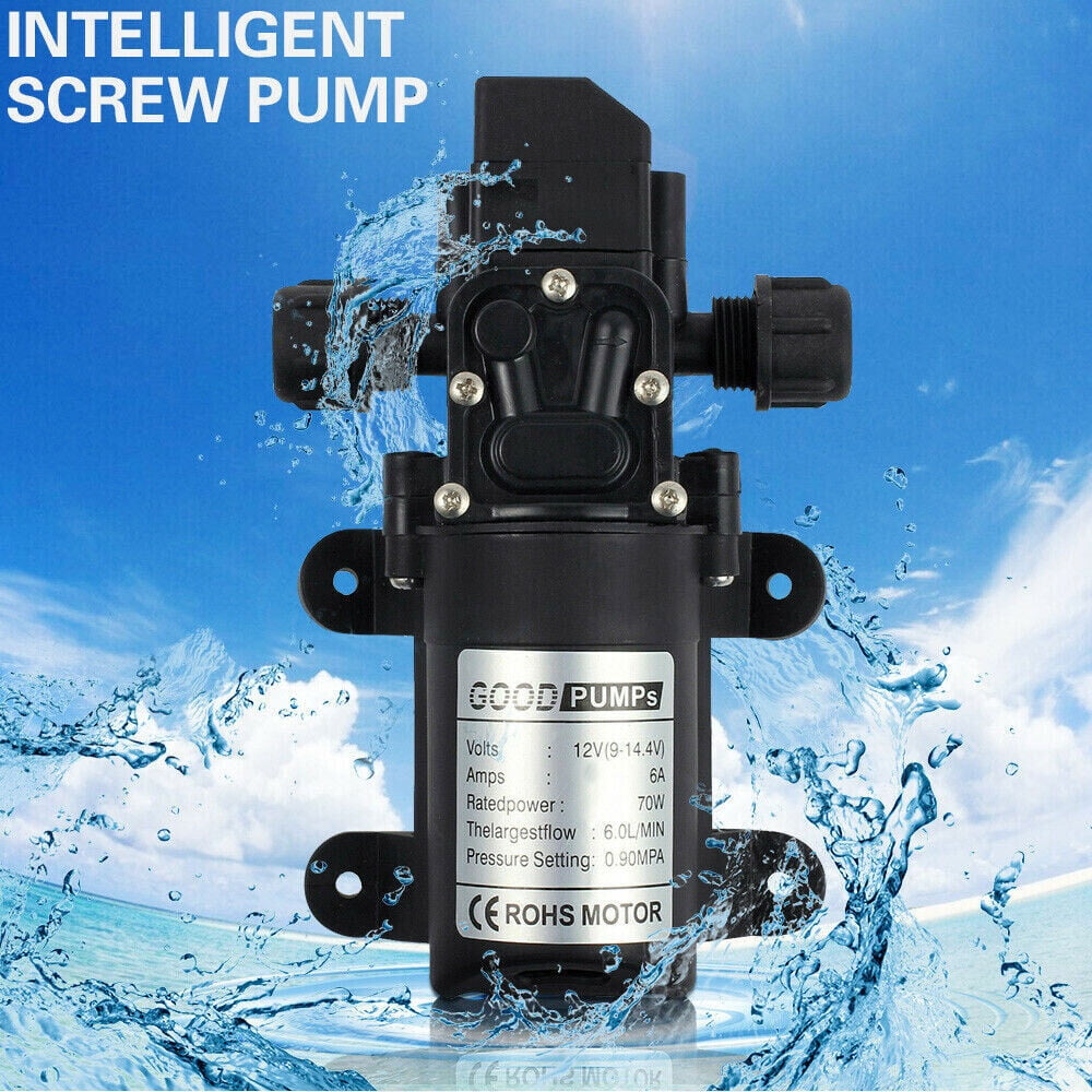 Made 12V Water Pressure Diaphragm Pump 6 L/MIN 5 GPM 72W Self Priming RV Booster Sprayer Pump Micropump For Caravan/RV/Boat/Marine