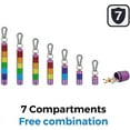 thumbnail image 2 of Waterproof Capsule Pill Box, Metal Pill Box With Keychain With 7 Separable Compartments, For Travel, Hiking, Camping, 2 of 5