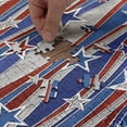 thumbnail image 4 of Ambesonne Rustic Jigsaw Puzzle, Abstract USA Flag, Heirloom-Quality Fun Activity for Family Durable Cardboard, 1000 pcs, Red Blue and White, 4 of 5