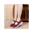 thumbnail image 6 of Frontwalk Women Casual Shoes Knit Upper Mary Jane Flats Slip On Sneakers Yoga Lightweight Womens Purple 5.5, 6 of 9
