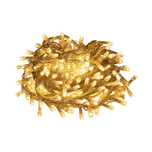 Cascada de Luces La Merced  Decorativa Luz Led Cálida 500 Focos 8 FuncionesCable Transparente 9 m