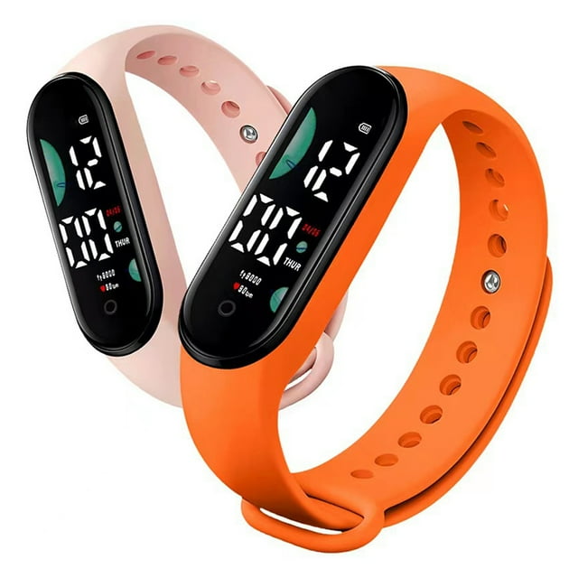 M9 Electronic Watch LED Touch Control Waterproof Casual Multifunctional Week Time Display Lightweight Men Women Unisex Sports Bracelet for Kids