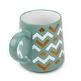 thumbnail image 3 of Tasse à café en grès thym et table, 16 oz liq., rayures vertes, 3 of 4