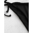 thumbnail image 6 of ZAFUL for Women's Swimwear Ruffle Strapless Tie Side Bikini Swimwear Black S, 6 of 7