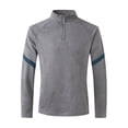 thumbnail image 4 of SRZYMJ Mens Heavyweight Fleece Pullover with Moisture Men's Zipper Sweatshirt Long Sleeve Casual Solid Stand Collar T Shirt Blouse Comfortable, 4 of 4