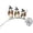 B, variant on Halloween Light-Up Ghost Yard Stakes Decor - Metal Arch Garden Decoration with 3 Glowing Ghosts Halloween Yard Decorations - Spooky Outdoor Pathway Lights for Lawn, Porch & Fall Party