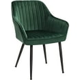 thumbnail image 1 of Boutique Home Velvet Dining Room Accent Chair with Armrests, 1 of 6