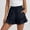 Navy, variant on XPMWRP Women Casual Ruffle Hem Shorts Elastic Waist Drawstring Summer Shorts with Side Pockets for Beach and Casual Wear Green S