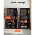 thumbnail image 3 of VEVOR Metal Storage Cabinet, 180 lbs Shelf Load Capacity, 70.87" Tall Garage Tool Storage Cabinet with 2 Locking Doors, Adjustable Shelves, 2 Drawers, Pegboard, for Garage, Home, Office, Utility Room, 3 of 9