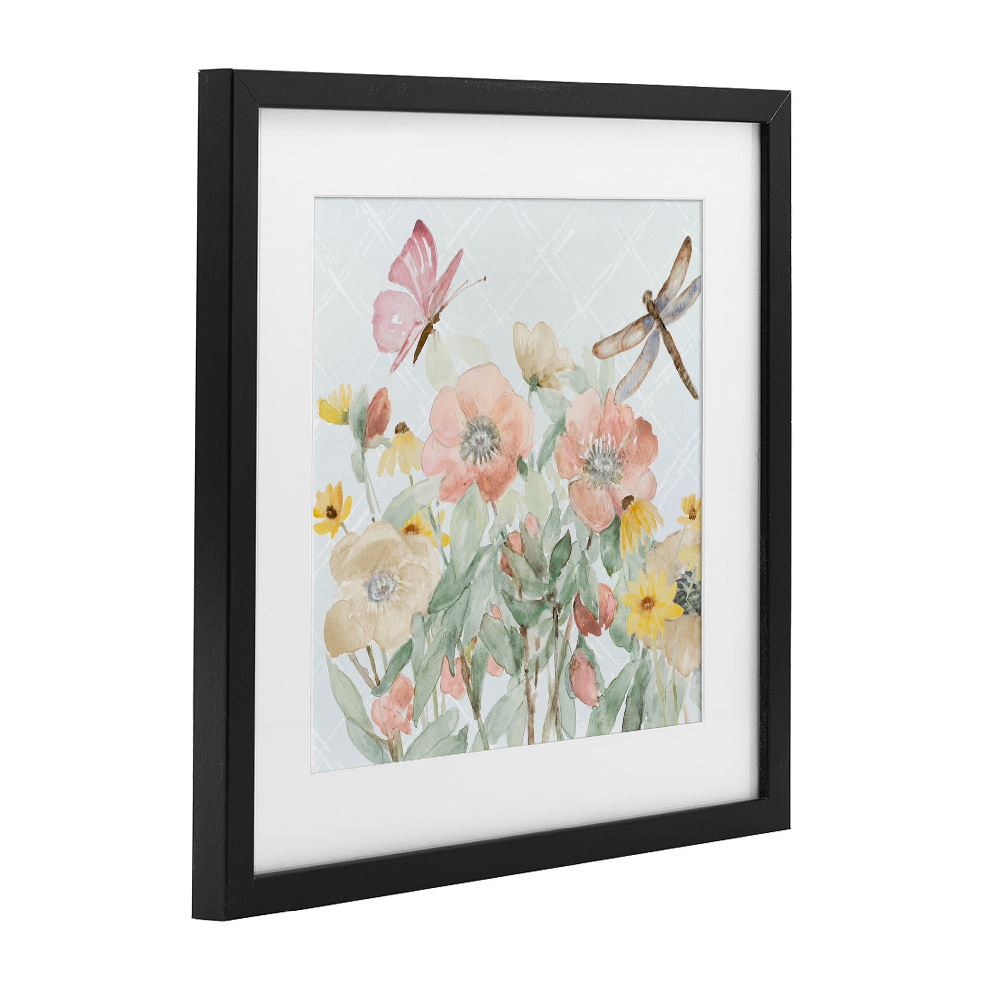 Stupell Industries Garden Joy with Insects Black Framed Print Under Glass, design by Lanie Loreth