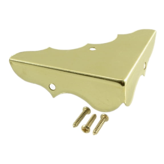 5/8" x 1-3/4" Brass Plated Steel Corner Brace (5 pcs.)