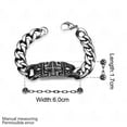thumbnail image 5 of Emblem - Theme based Men's link Stainless Steel Bracelet, 5 of 11