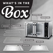 Gourmia French Door 6-Slice Digital Toaster Oven Air Fryer, 19 One-Touch Presets, 24L, Stainless Steel