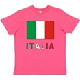 thumbnail image 3 of Inktastic Italy Flag & Italia Black Border Youth T-Shirt, 3 of 5