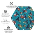 thumbnail image 3 of Lsque Mario Pattern 4" Drink Coasters Set of 6, Leather Absorbent Coasters, Table Coaster Set Decorative Coffee Cup Coasters Housewarming Gift, 3 of 7