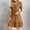 Brown, variant on Summer Dresses,Casual Dresses Women Casual Fashion Solid Color V Neck Short Sleeve Shirt Dress Petite Dresses,Modest Dresses,Womens Dresses Brown Dress L