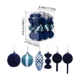 thumbnail image 3 of 30 Piece Flocked Christmas Ornaments Balls Christmas Decoration Set Multiple Styles Of Christmas Tree Decorations, 3 of 9