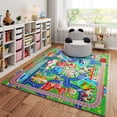 thumbnail image 5 of Janvonne City Life & Train Track Kids Play Area Rug - Soft Interactive Educational Carpet, Non-Slip Washable Floor Mat for Nursery Playroom Bedroom,4x5ft, 5 of 9