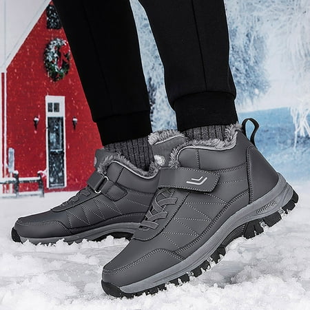 

Lovers Shoes Boots for Long Boots for Men Snow Zipper Mens Boys Short Bootie Boot for Men Work Snow Outdoor Winter Warm Shoes Men s Snow Boots Slip on Ankle Snow Boots