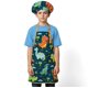 thumbnail image 2 of Delantal SANDJEST Dinosaur Kid para niños con bolsillo y gorro de chef, 2 of 7