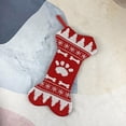 thumbnail image 4 of Medias navideñas para perros, medias para mascotas con forma de hueso a cuadros, 4 of 5