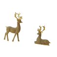 thumbnail image 5 of QSTDGVPW 1 pair reindeer deer figurines shelf decor versatile desktop collection tabletop Golden, 5 of 9